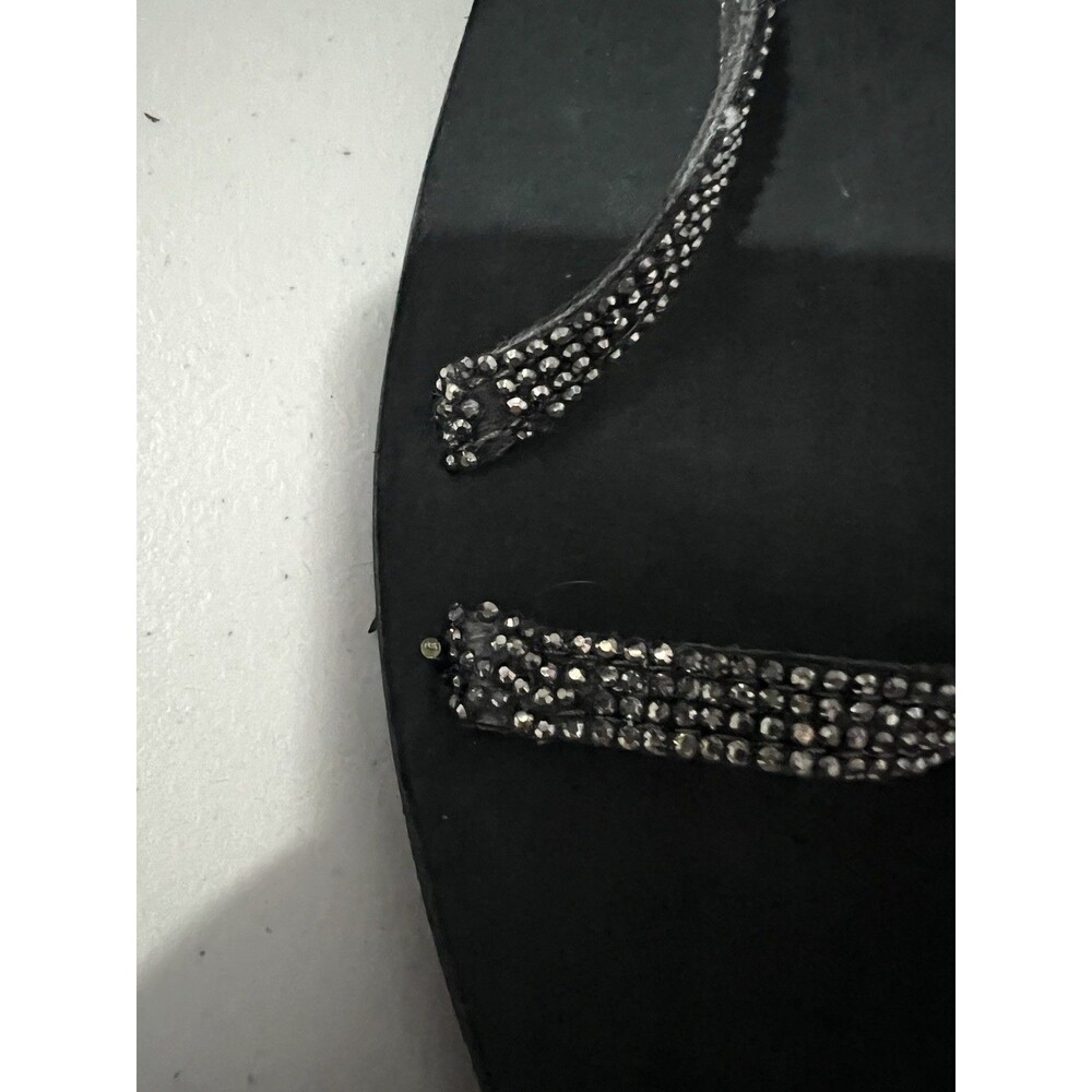 Free People Silver Crystal Cove Strappy Sparkle Sandal Size 9.5/10 Euro 40 - Picture 2 of 6